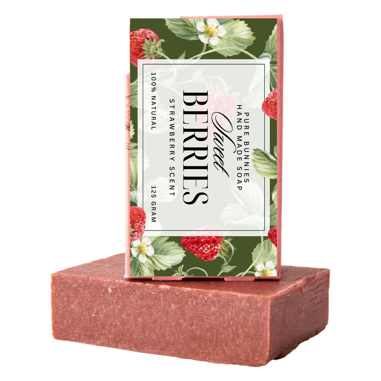 Strawberry Handmade Organic Bar Soap (Pack of 3)