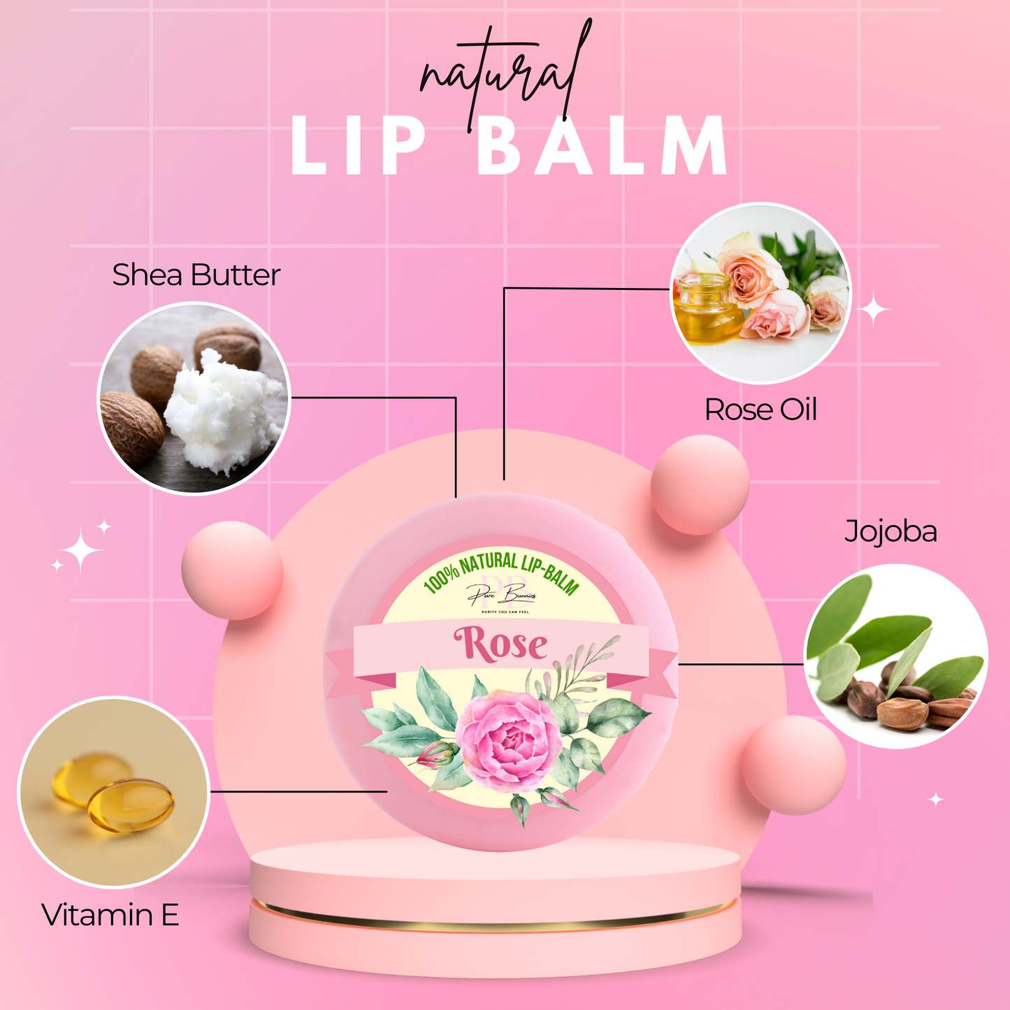 Rose Lip Balm - Classic